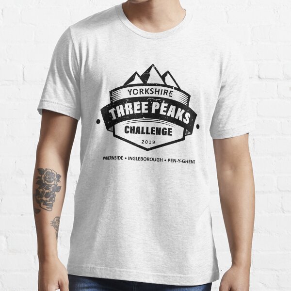 "Yorkshire 3 Peak Challenge Emblem (Black)" Tshirt for Sale by