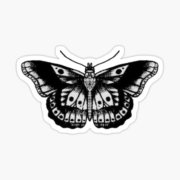 Butterfly moths tattoo collection Sticker for Sale by Milatoo  Redbubble