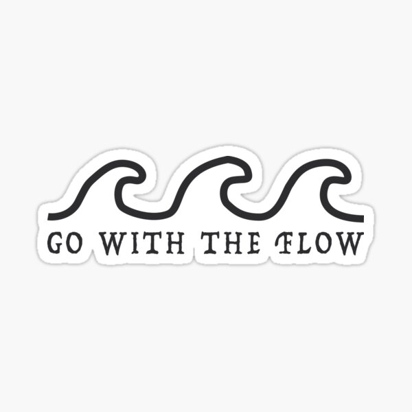 Autocollant océan rétro vagues d'écoulement Sticker