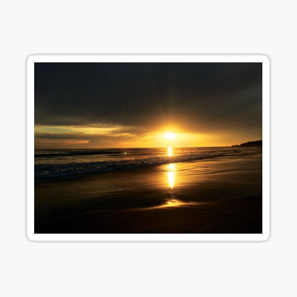 Sunset on the Beautiful Sandy Beach by Jerald Simon (Music Motivation - musicmotivation.com) Sticker