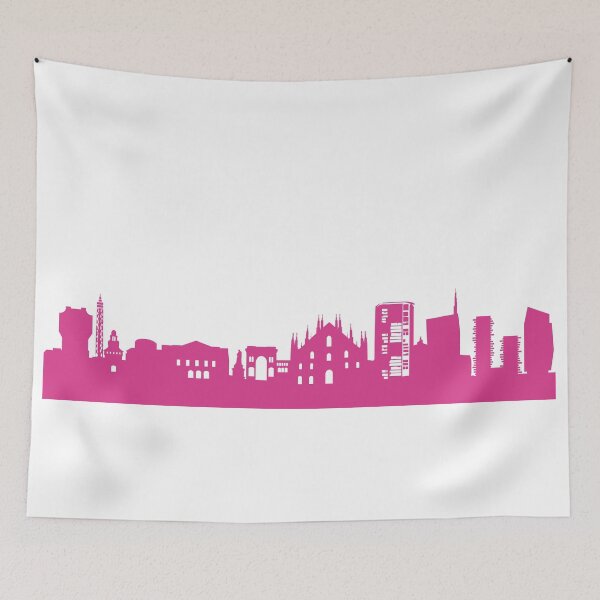 Item preview, Milan skyline pink designed and sold by 44spaces.