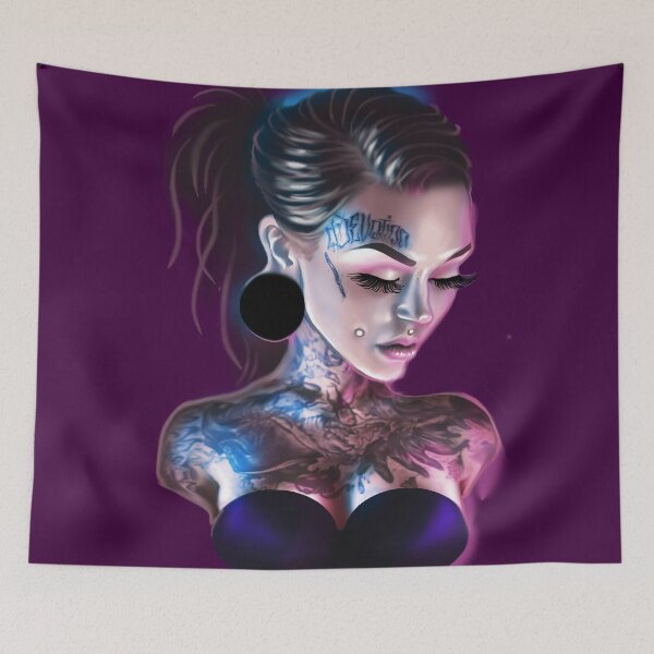 Aperçu de l'œuvre Brunette Tatouée créée et vendue par electriclinda.
