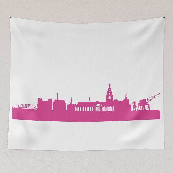 Item preview, Nijmegen skyline pink designed and sold by 44spaces.