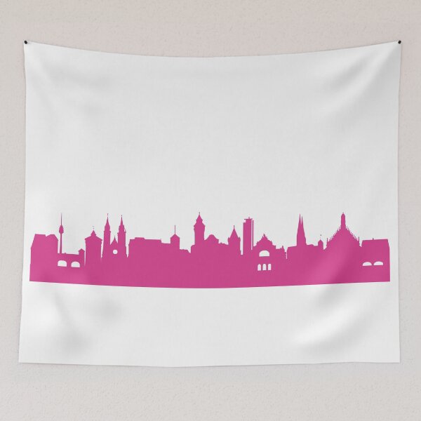 Item preview, Nuremberg skyline pink designed and sold by 44spaces.