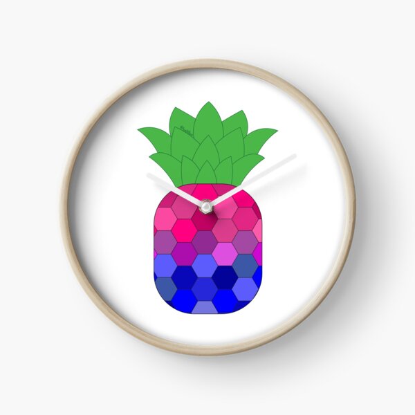 Bi-neapple > Bi Pineapple | Queer Fruit Collection Clock