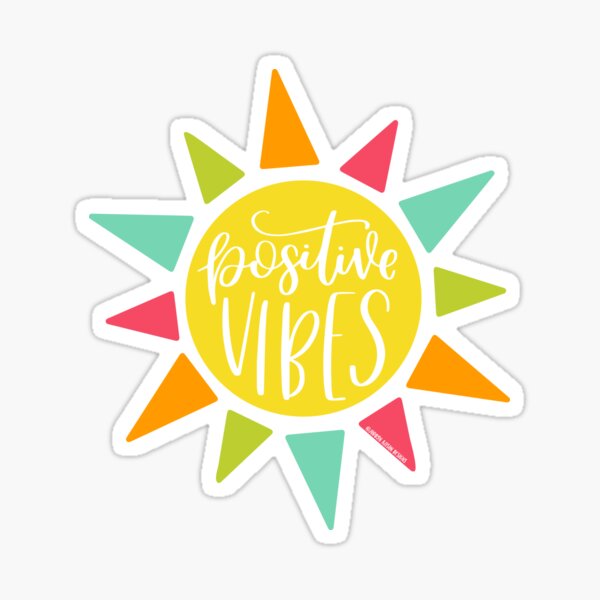 Positive Vibes, Summer Sunshine Sticker