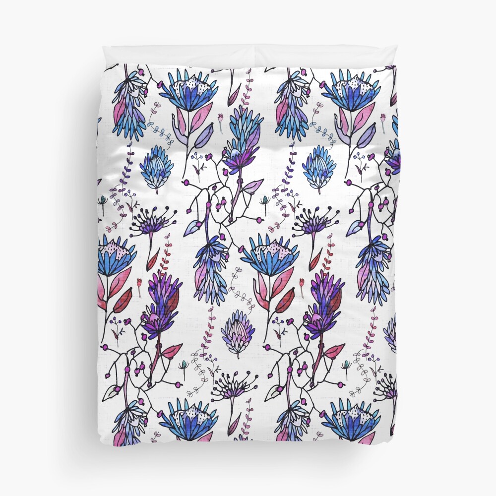"Protea Flower Lilac" Duvet Cover for Sale by susycosta Redbubble