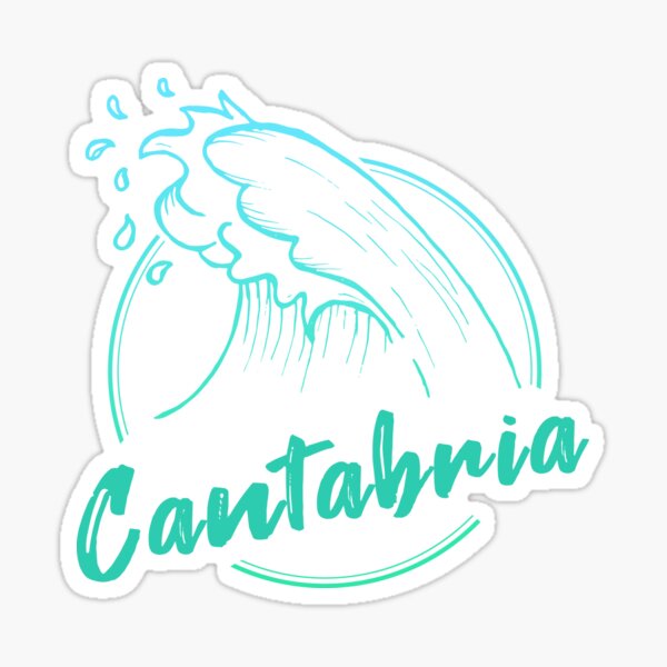 ola de surf cantabria Pegatina