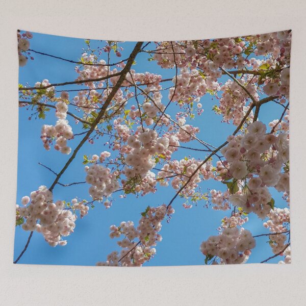Item preview, Cherry Blossoms and Blue Sky at Kew Gardens 2019 designed and sold by ellenhenry.