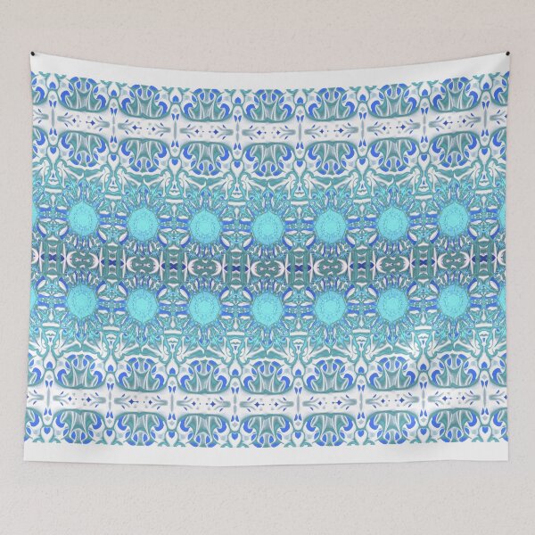 Item preview, Snowflake Victorian Blue Flower Pattern "B-Bloom Blue" designed and sold by bryansteward.