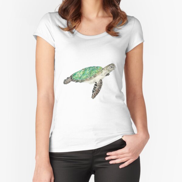 Sea Turtle Fitted Scoop T-Shirt