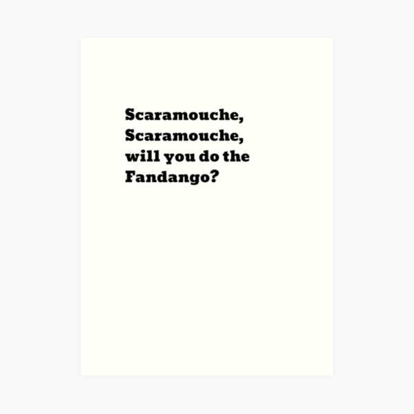 Letra de cancion Scaramouche, Scarmouche ... Queen Lámina artística