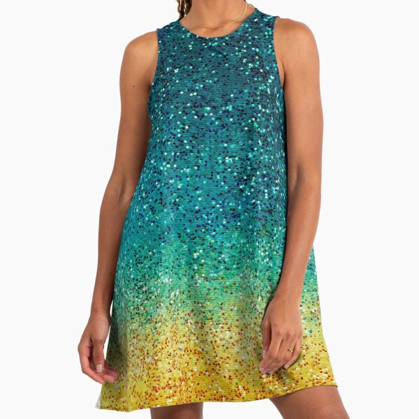 Blue and yellow Ombre" A-Line Dress for Sale by zibziby | Redbubble