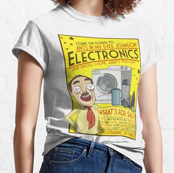 Item preview, Funny Rick and Morty Ants In My Eyes Johnson Electronics Advertisement designed and sold by MintedFresh.