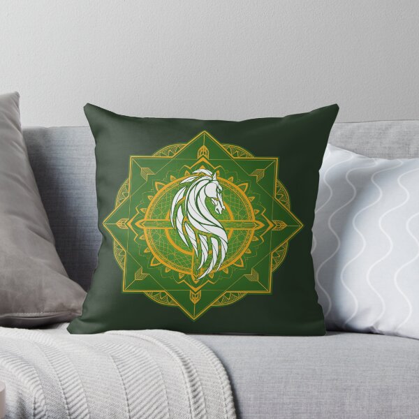 Rider of Rohan (Heraldic Colours) Throw Pillow