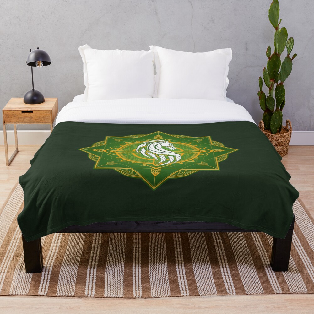 Rider of Rohan (Heraldic Colours) Throw Blanket