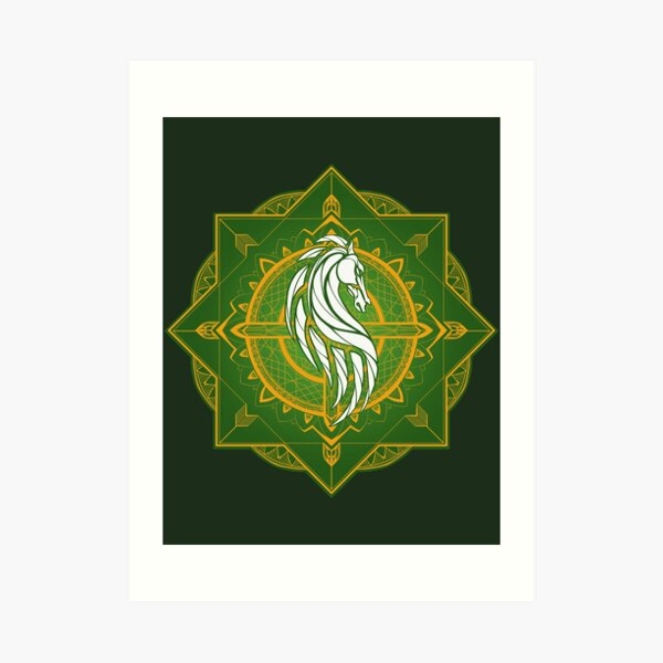 Rider of Rohan (Heraldic Colours) Art Print
