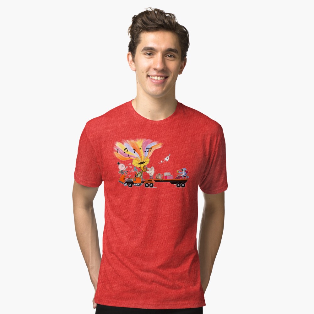 Truck Party with Mordecai and Rigby Tri-blend T-Shirt