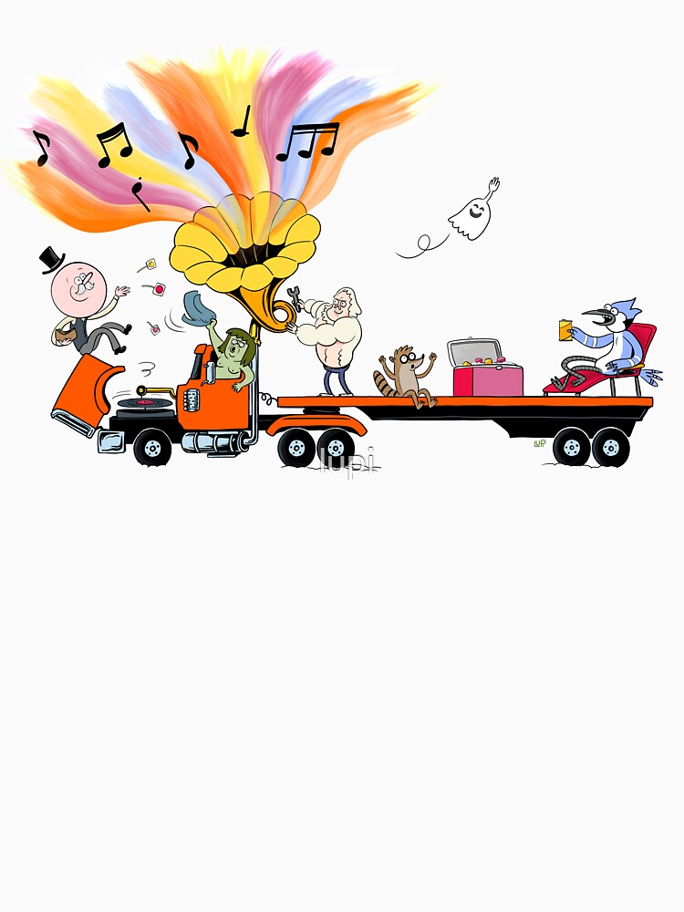 Truck Party with Mordecai and Rigby by lupi
