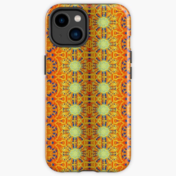 Snowflake Orange Sunrise flower pattern "B-Bloom Orange" iPhone Tough Case