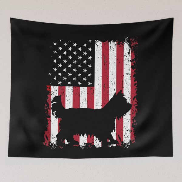 Item preview, Yorkshire Dog USA Flag Patriotic 4th of July designed and sold by rafaeltto.