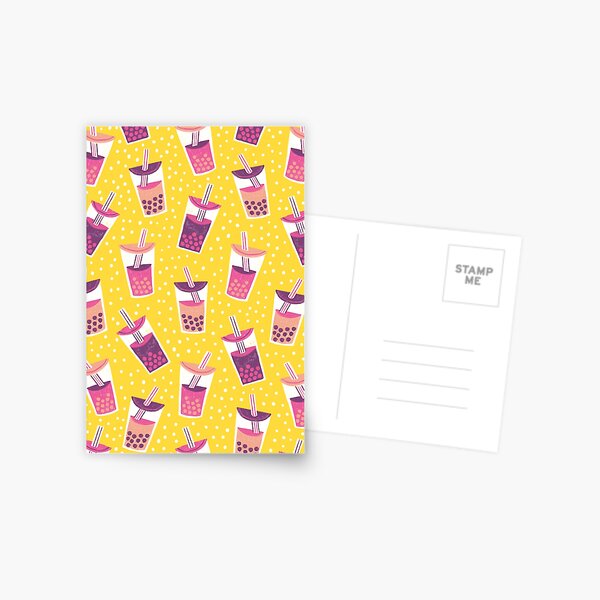 Bubble Tea Drink Postcard