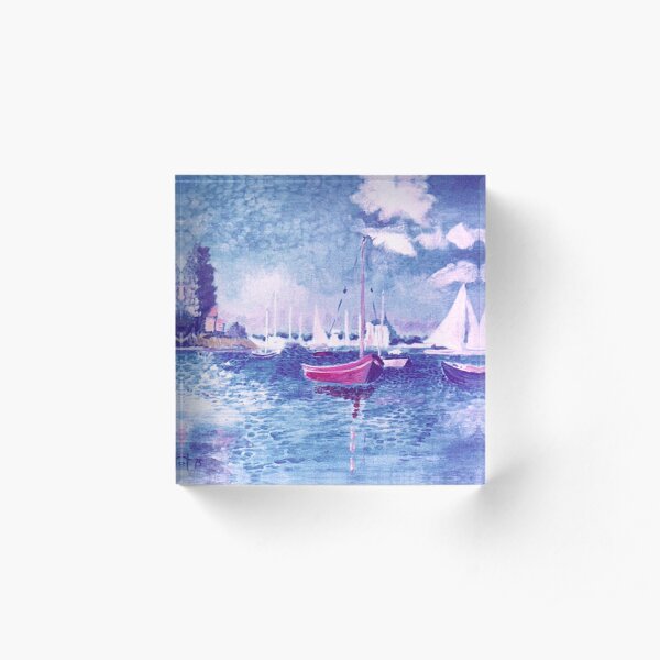 Normandy Bay, Study of Monet Acrylic Block