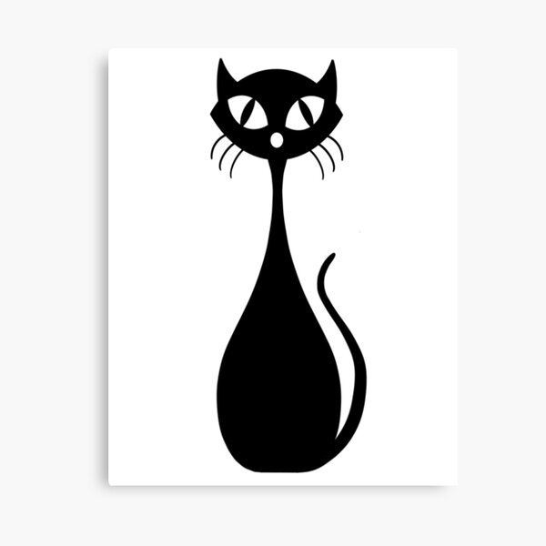 mid-century-modern-cat-canvas-print-by-surlyamy-redbubble