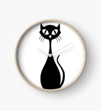 Mid Century Modern Cat Clock