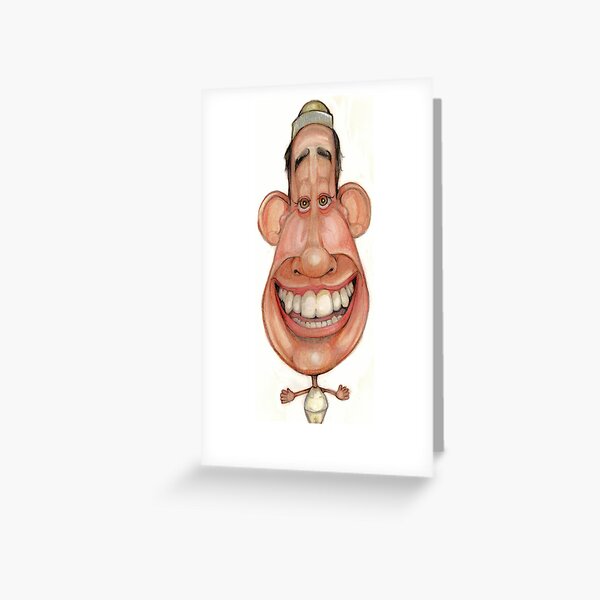 Bobblehead Funny Humor Greeting Cards Redbubble