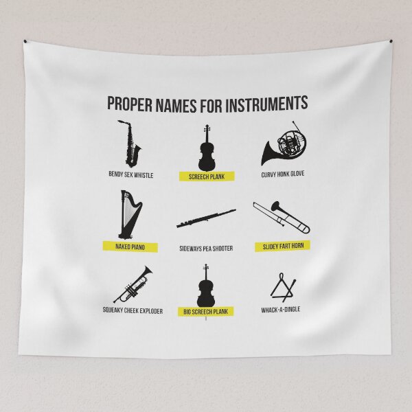 Item preview, Proper Names for Musical Instruments Funny Musician Gift designed and sold by Silly Dad Shirts.