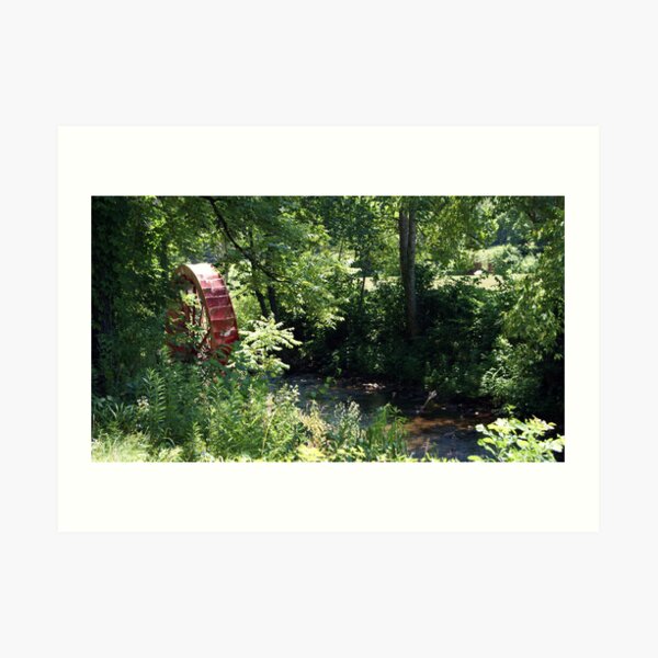 Wayah Water Wheel Art Print