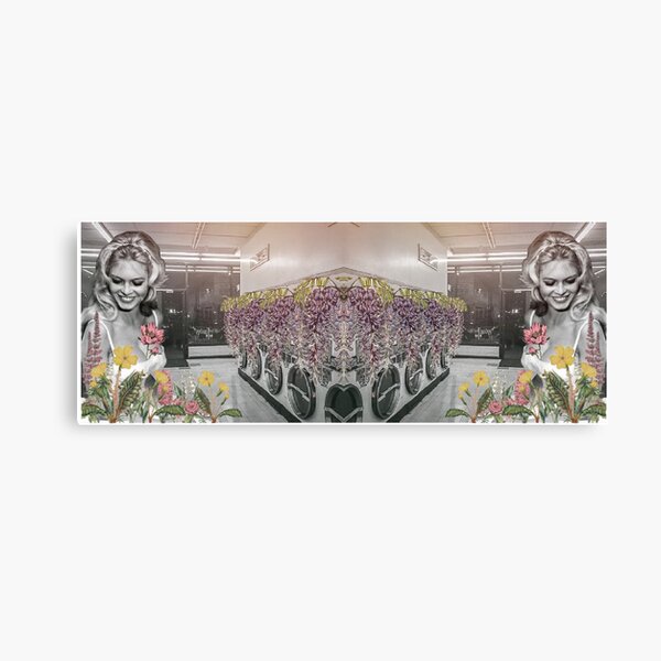 Brigitte + collage de fleurs Impression sur toile
