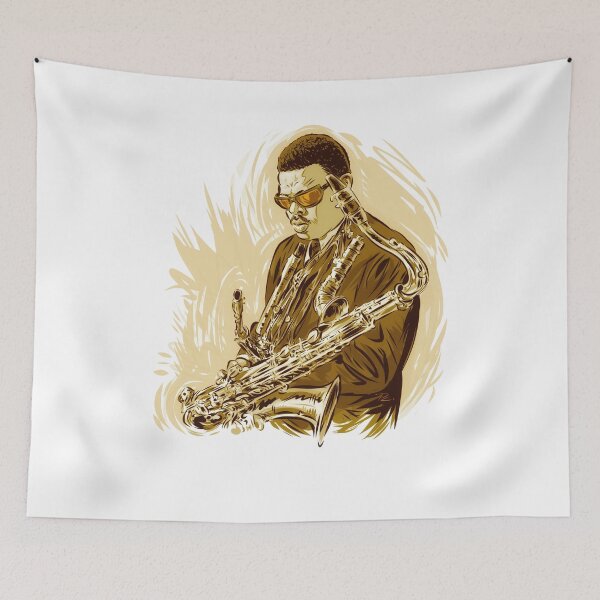 Item preview, Roland Kirk - An illustration by Paul Cemmick designed and sold by TIGERDAVER.