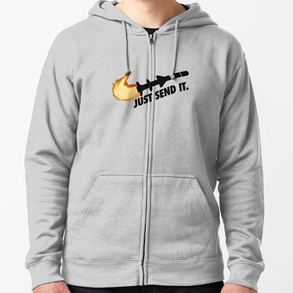 Solo envialo. Sudadera con capucha y cremallera