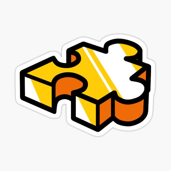 Banjo Kazooie Jiggywiggy Inspired Puzzle Piece Sticker Sticker
