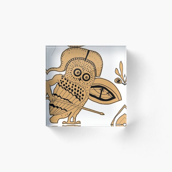 Hoplite Owl Acrylic Block