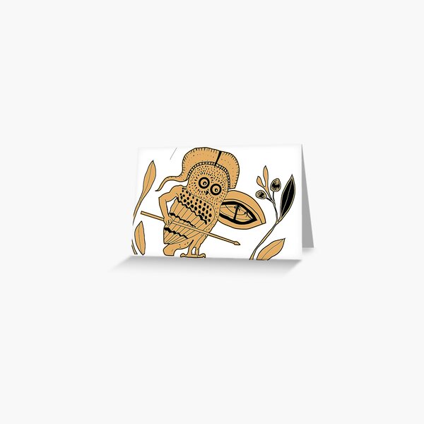 Hoplite Owl Greeting Card