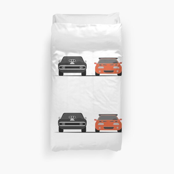 The Dodge Charger VS The Supra - Fast and Furious Duvet Cover