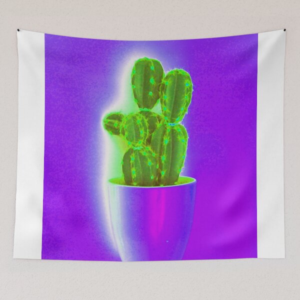 Item preview, Green cactus on violet designed and sold by from Carbonizzo.