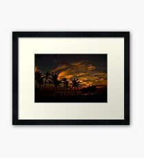 Sunset at Legian Framed Print