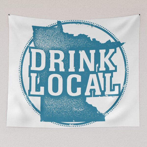 Item preview, Drink Local Minnesota State Beer, Wine & Spirits designed and sold by squarelogo.