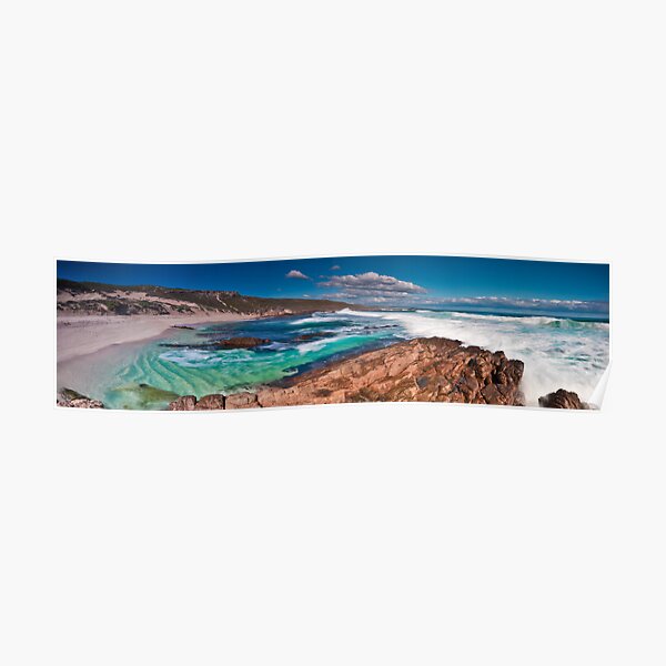 Moses Rock Panorama Wilyabrup Beach WA Poster
