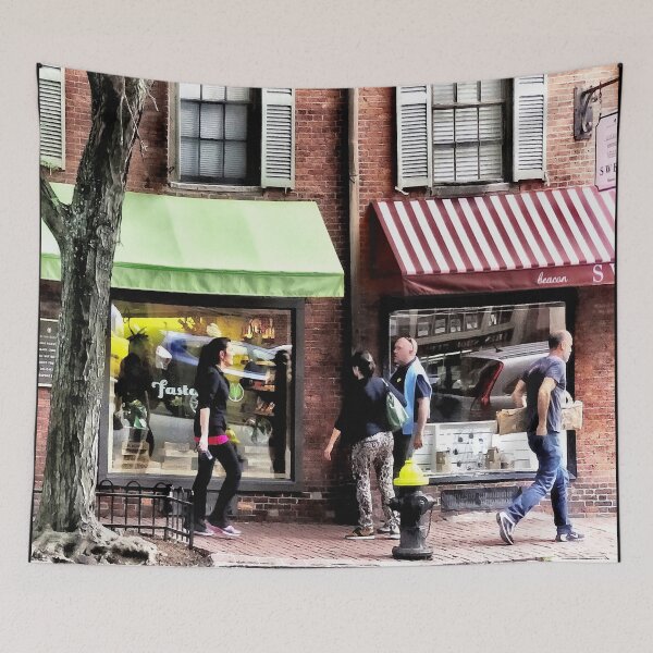 Item preview, Boston MA - Street With Candy Store and Bakery designed and sold by Susan Savad.