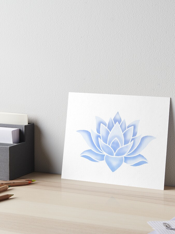 Blue Lotus Flower Art Board Print For Sale By Yikesitsyeya Redbubble