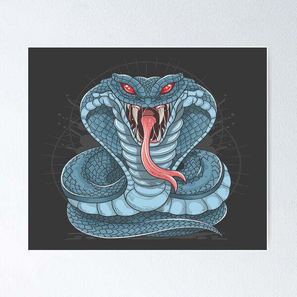 COBRA SNAKE Red Eyes Poster for Sale by leen12