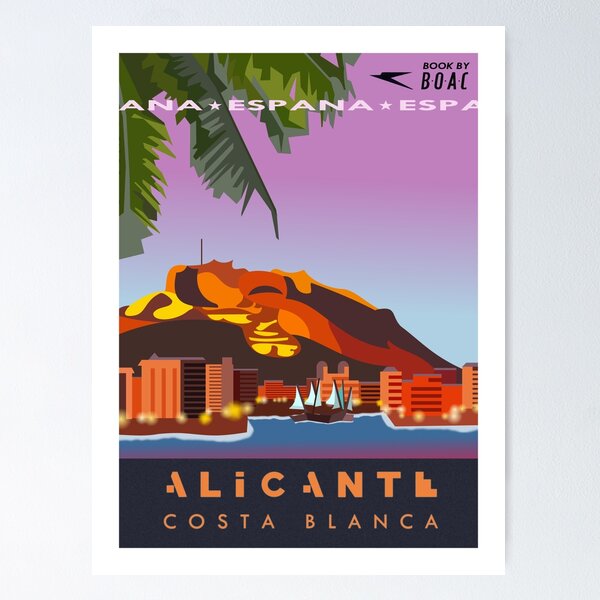 Item preview, Alicante Travel Poster designed and sold by samwellcollins.