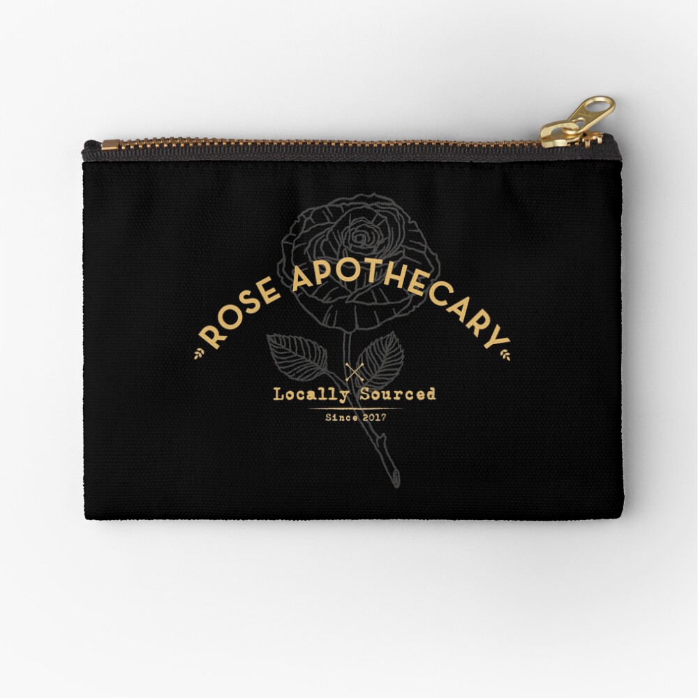 Dark Rose Apothecary Zipper Pouch