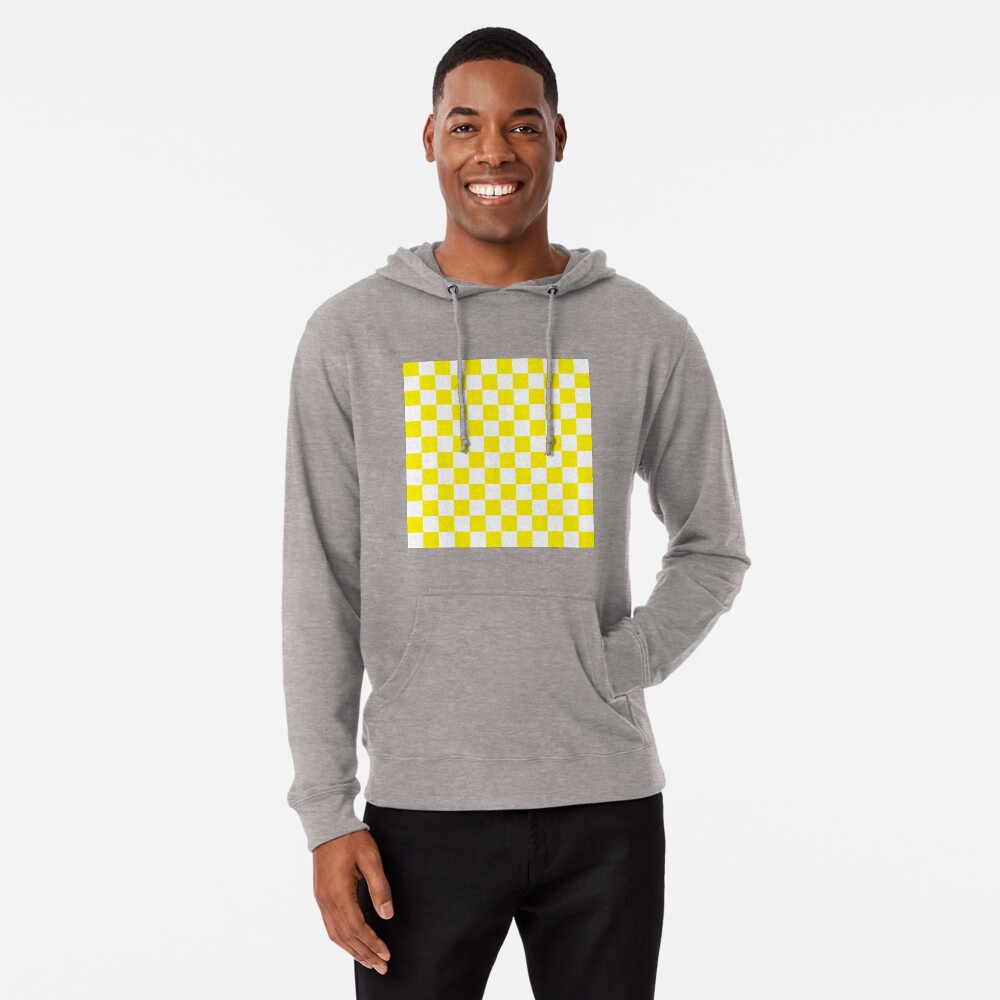 yellow checkered hoodie