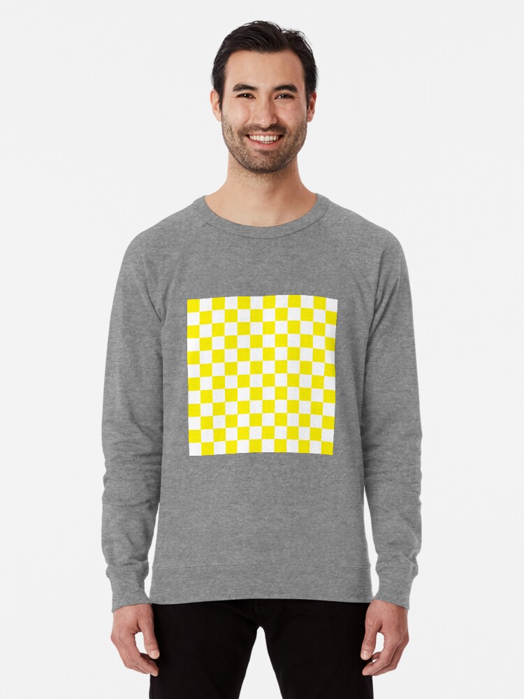 Yellow checkered sweatshirt hot sale